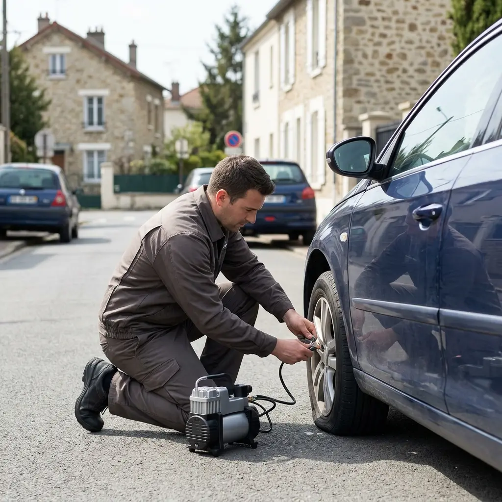 Comment réagir correctement face à un pneu crevé à Ablon-sur-Seine ?