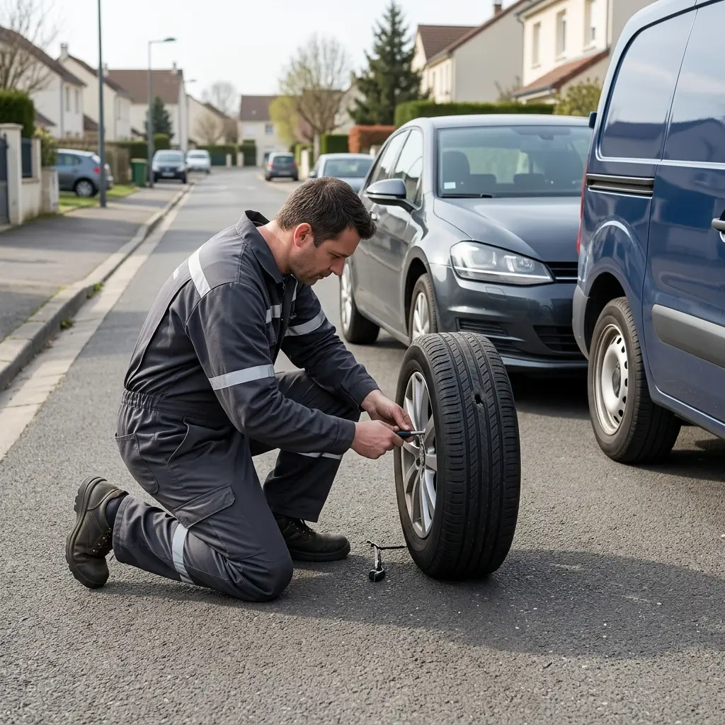Adopter les bons gestes en cas de pneu percé