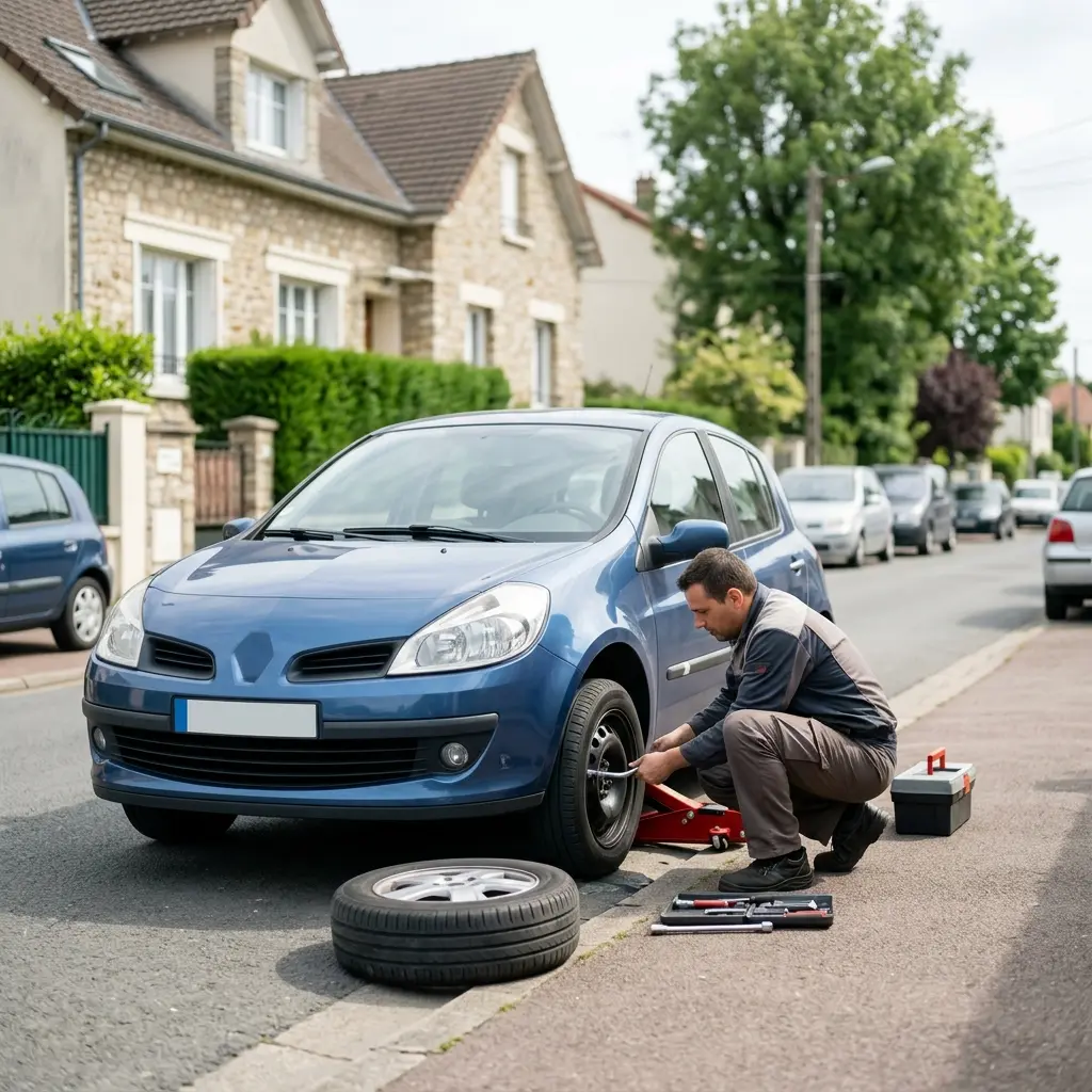 Comment réagir face à un pneu crevé à Herblay-sur-Seine