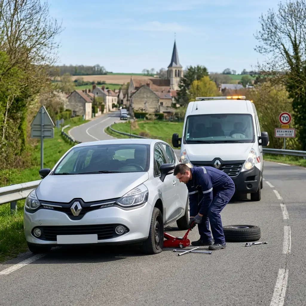 Comment réagir face à un pneu crevé à Beaumont-sur-Oise ?