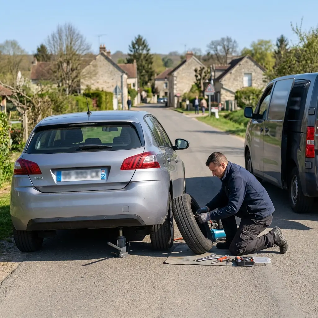 Comment réagir efficacement lors d'une crevaison à Chaumontel ?