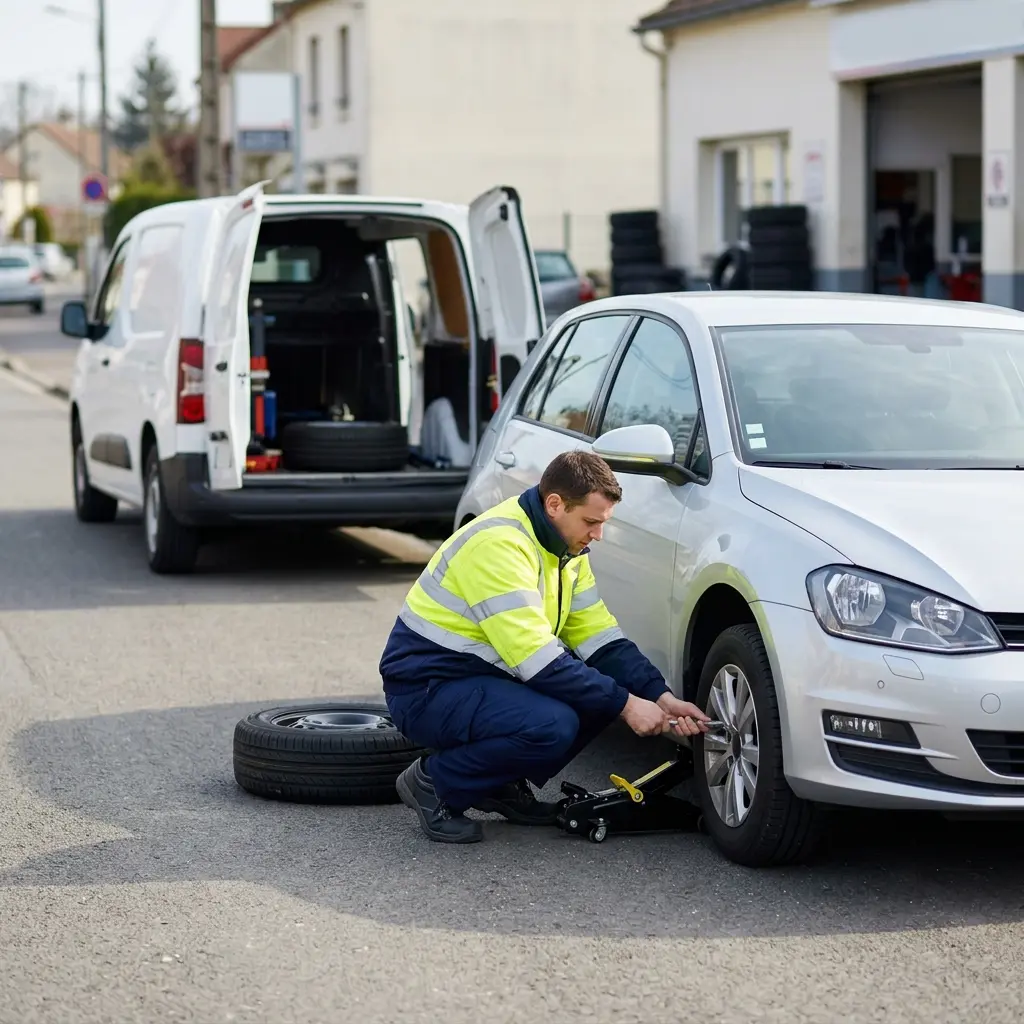 Les gestes essentiels lors d'une crevaison à Pontoise