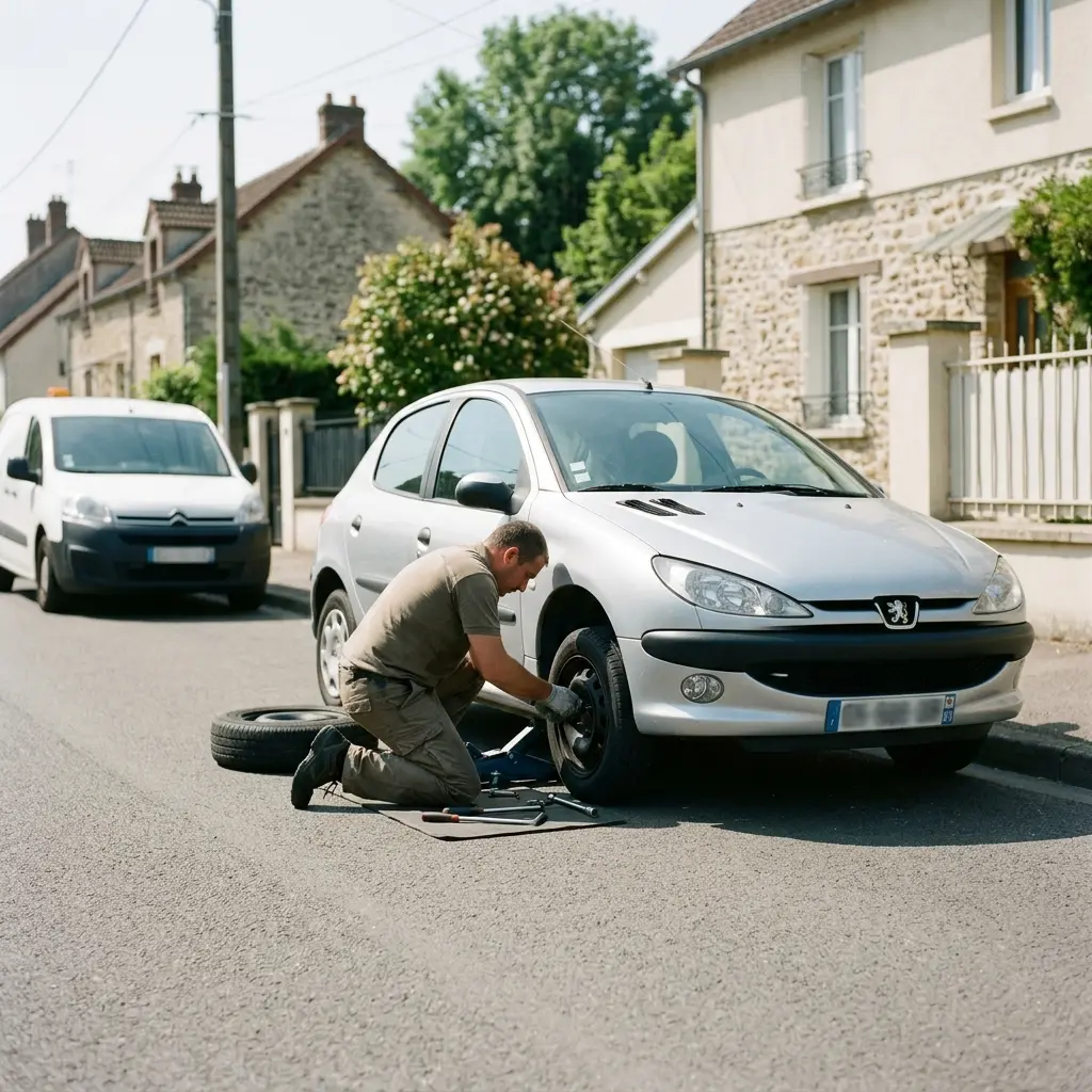 Les bons gestes en cas de crevaison à Puiseux-en-France
