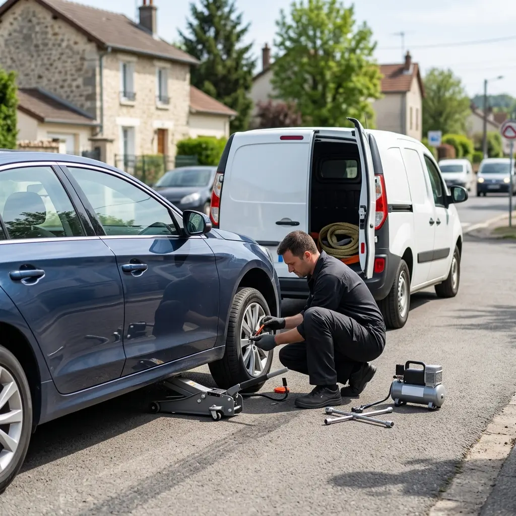 Comment réagir face à une crevaison à Saint-Prix ?
