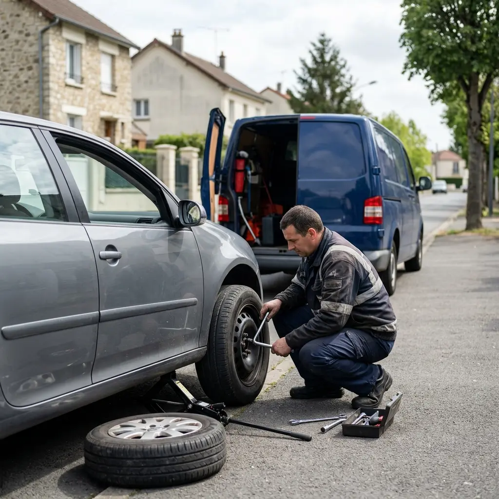 Les gestes essentiels en cas de pneu à plat à Villiers-le-Bel