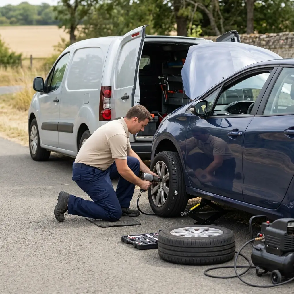Les bons réflexes en cas de pneu crevé à Magny-en-Vexin