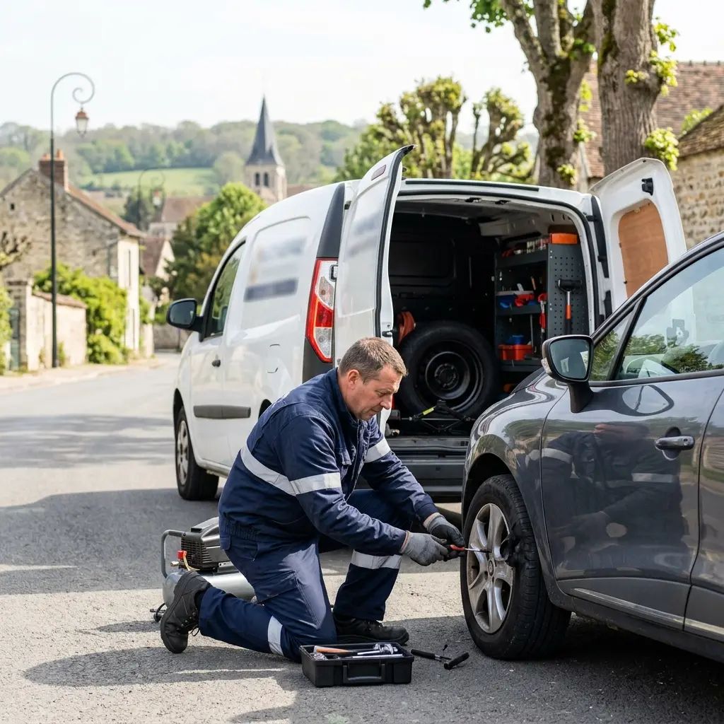 Dépannage crevaison Auvers-sur-Oise (95430)