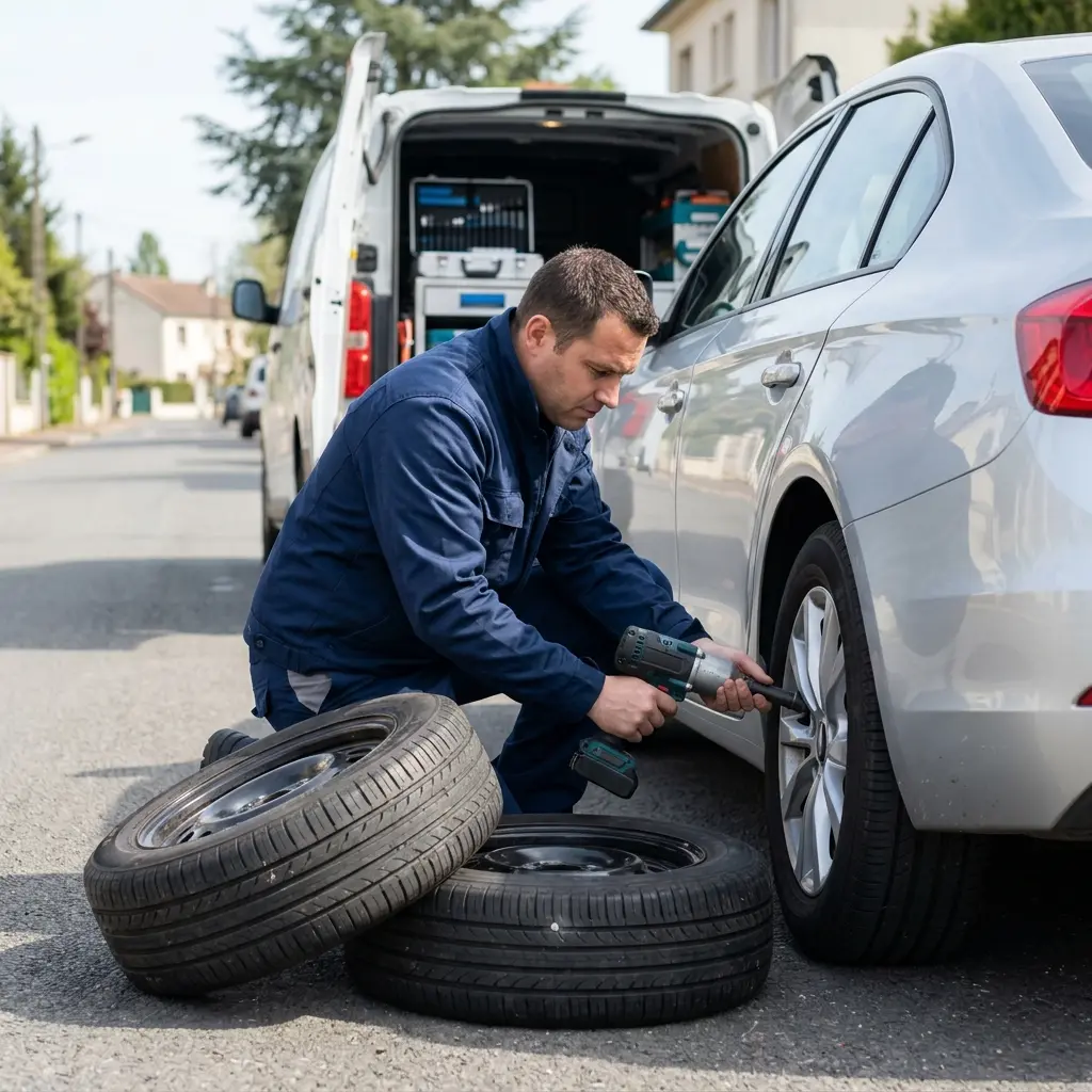 Les gestes essentiels en cas de crevaison à Frette-sur-Seine