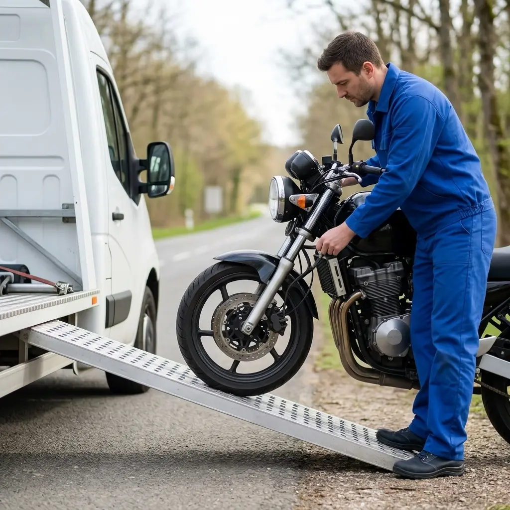 Les gestes essentiels lors d'une panne de moto à Pont-Sainte-Maxence
