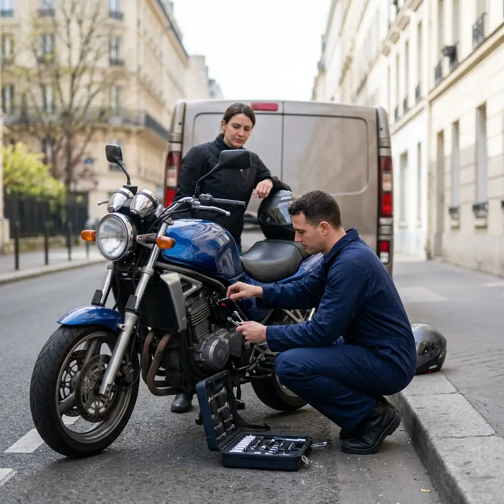 Dépannage moto Paris 20 (75020)