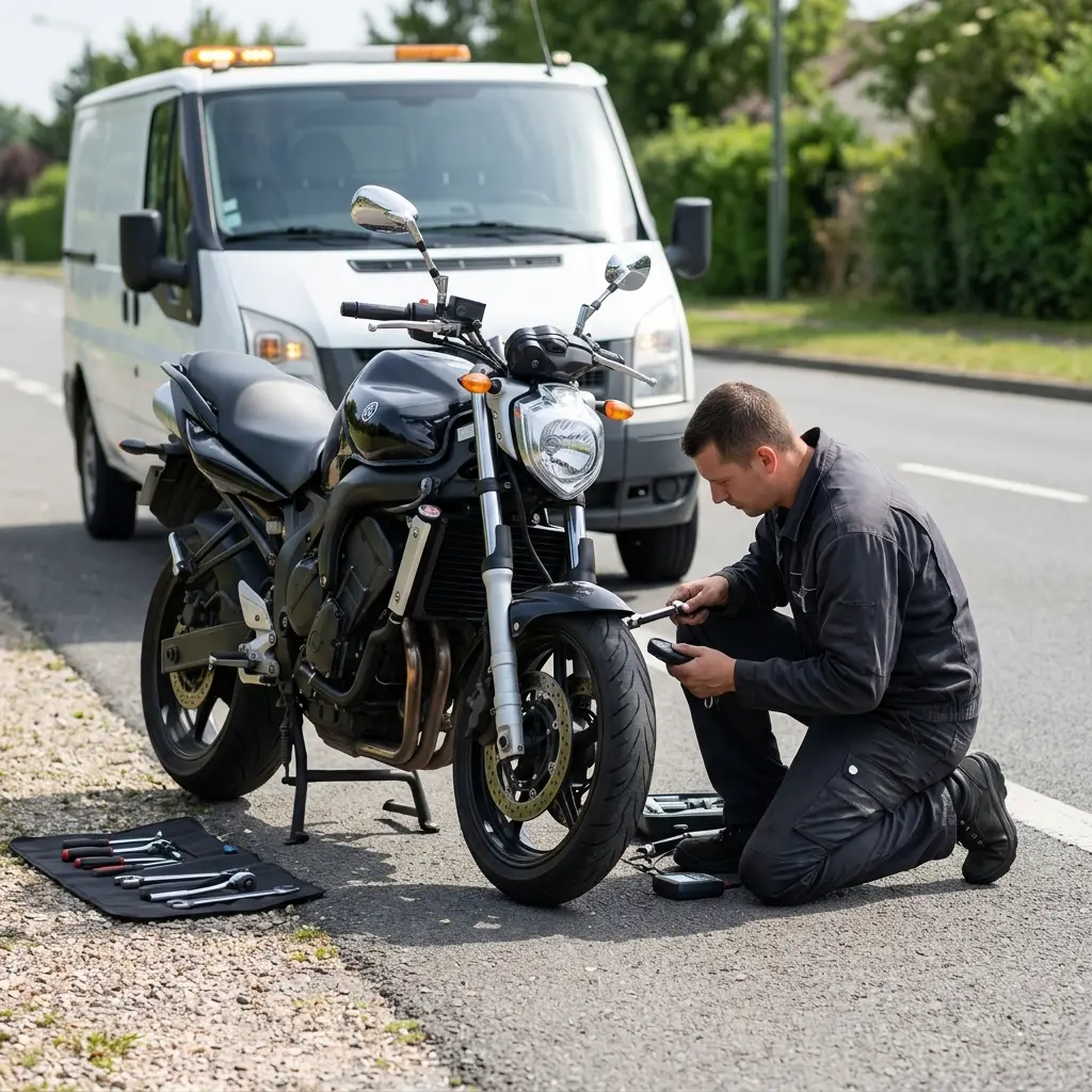 Une intervention de dépannage moto ciblée et efficace