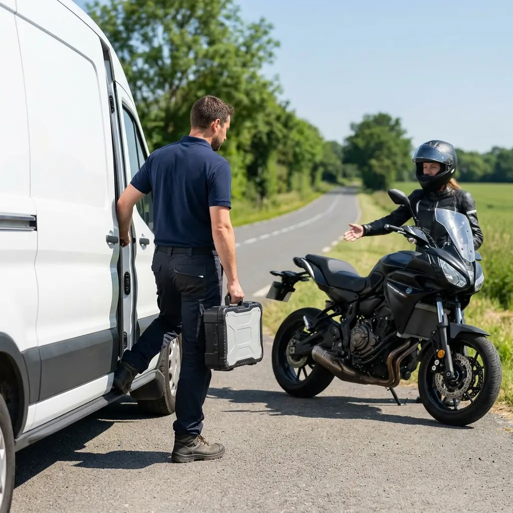 Les gestes essentiels en cas de panne de moto à Othis