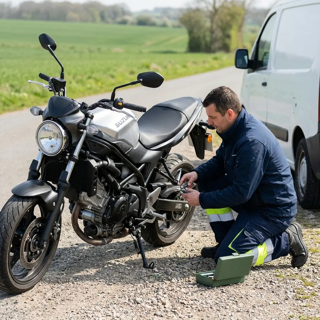 Votre dépannage moto à Guérard