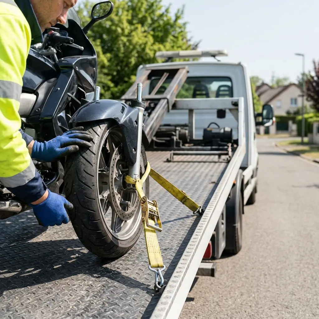 Comment se déroule l'intervention de dépannage moto à Chartrettes ?
