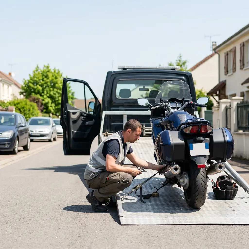 Comment se déroule le dépannage moto à Bailly-Romainvilliers ?