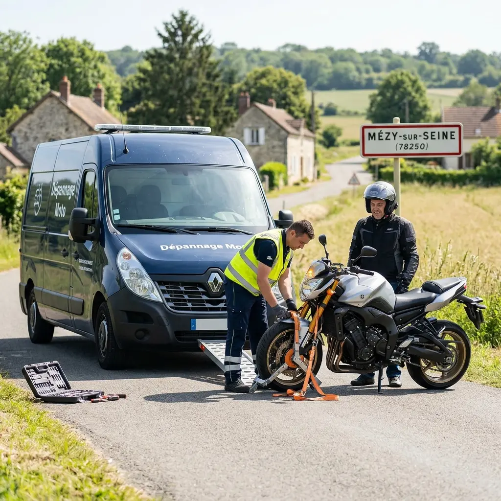 Dépannage moto Mézy-sur-Seine (78250)