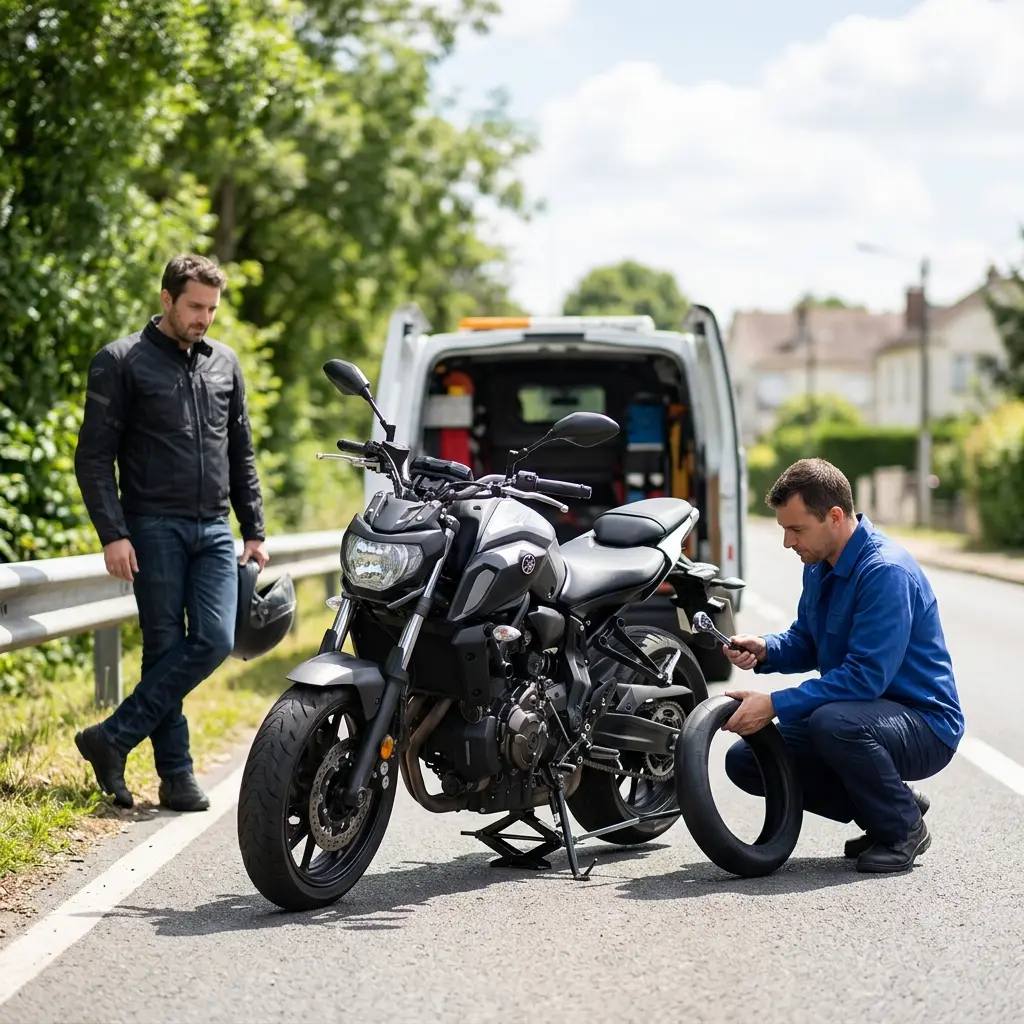 Un service de dépannage moto professionnel et serein