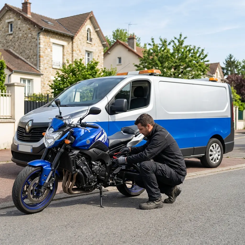 Comment se déroule le dépannage moto à Villennes-sur-Seine ?