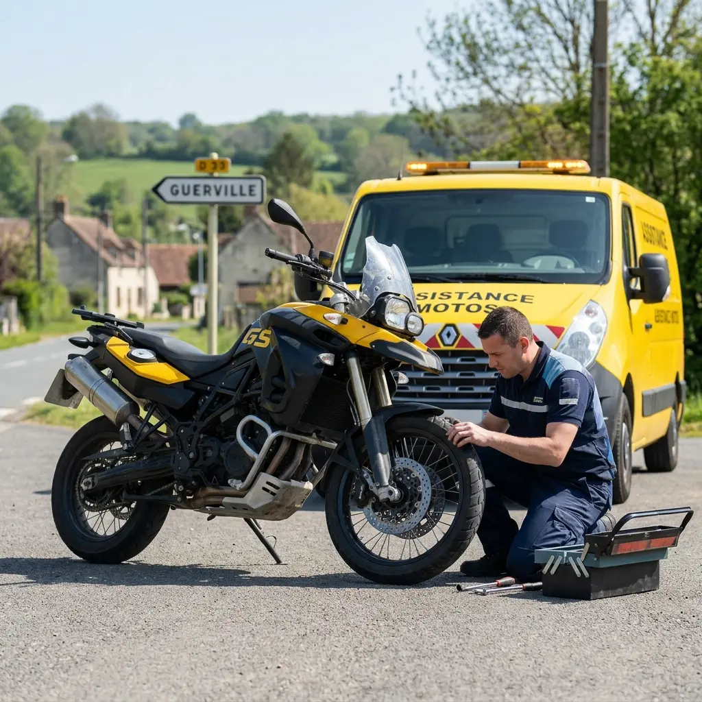 Les gestes essentiels en cas de panne de moto à Guerville