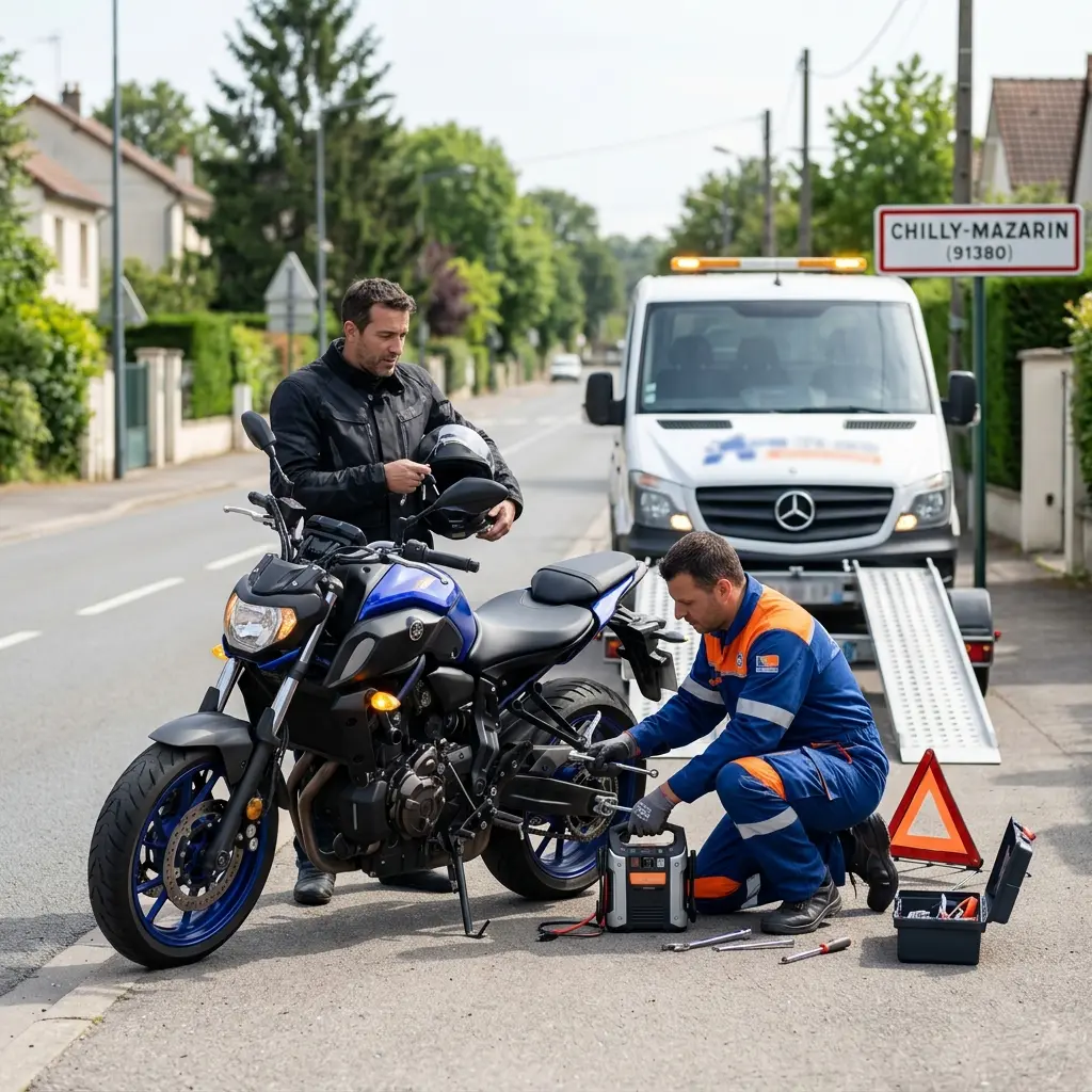 Besoin d'un dépannage moto rapide à Chilly-Mazarin ?