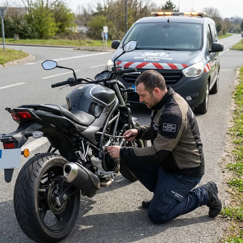 Les gestes essentiels en cas de panne de moto à Saclay