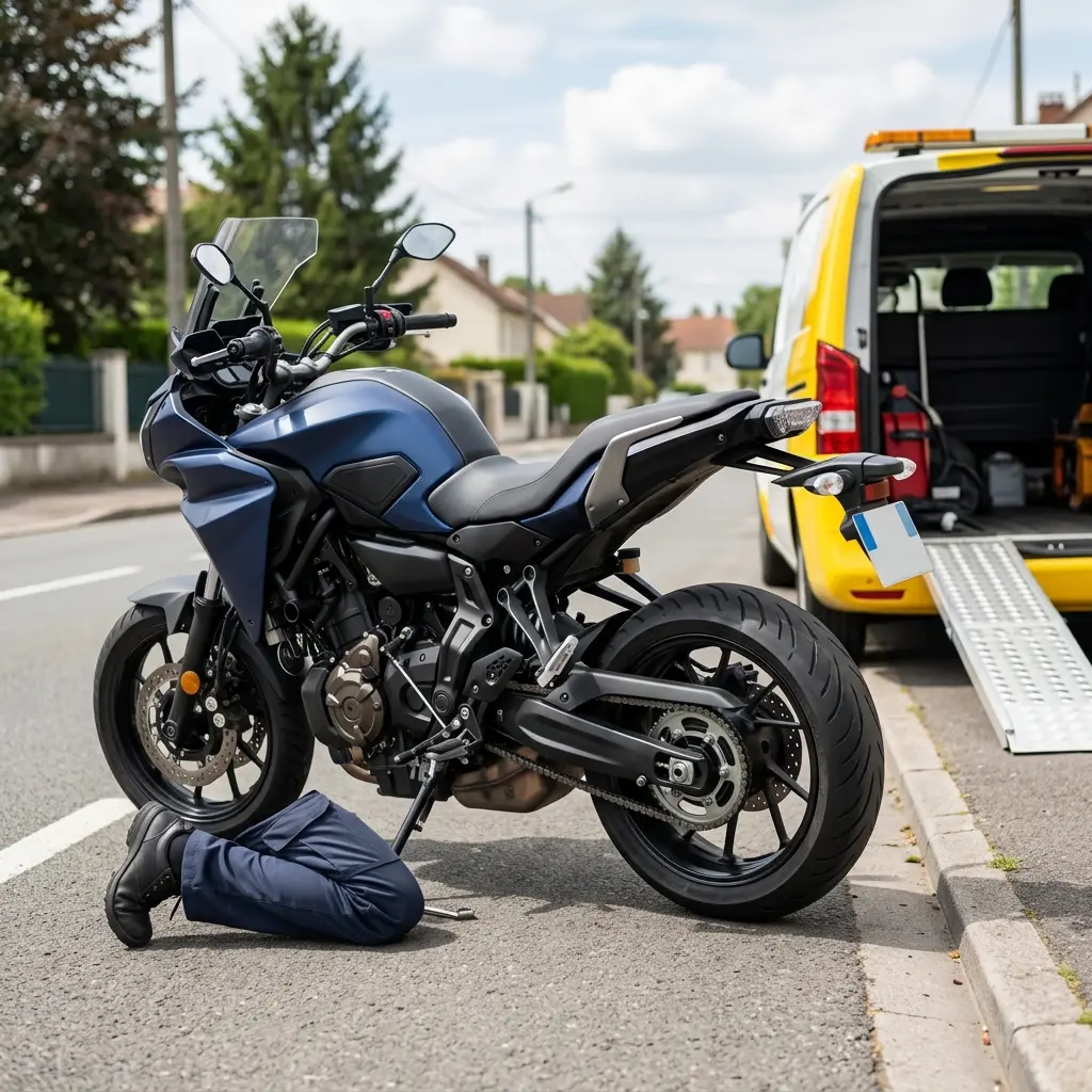 Les gestes essentiels pour sécuriser votre moto en panne
