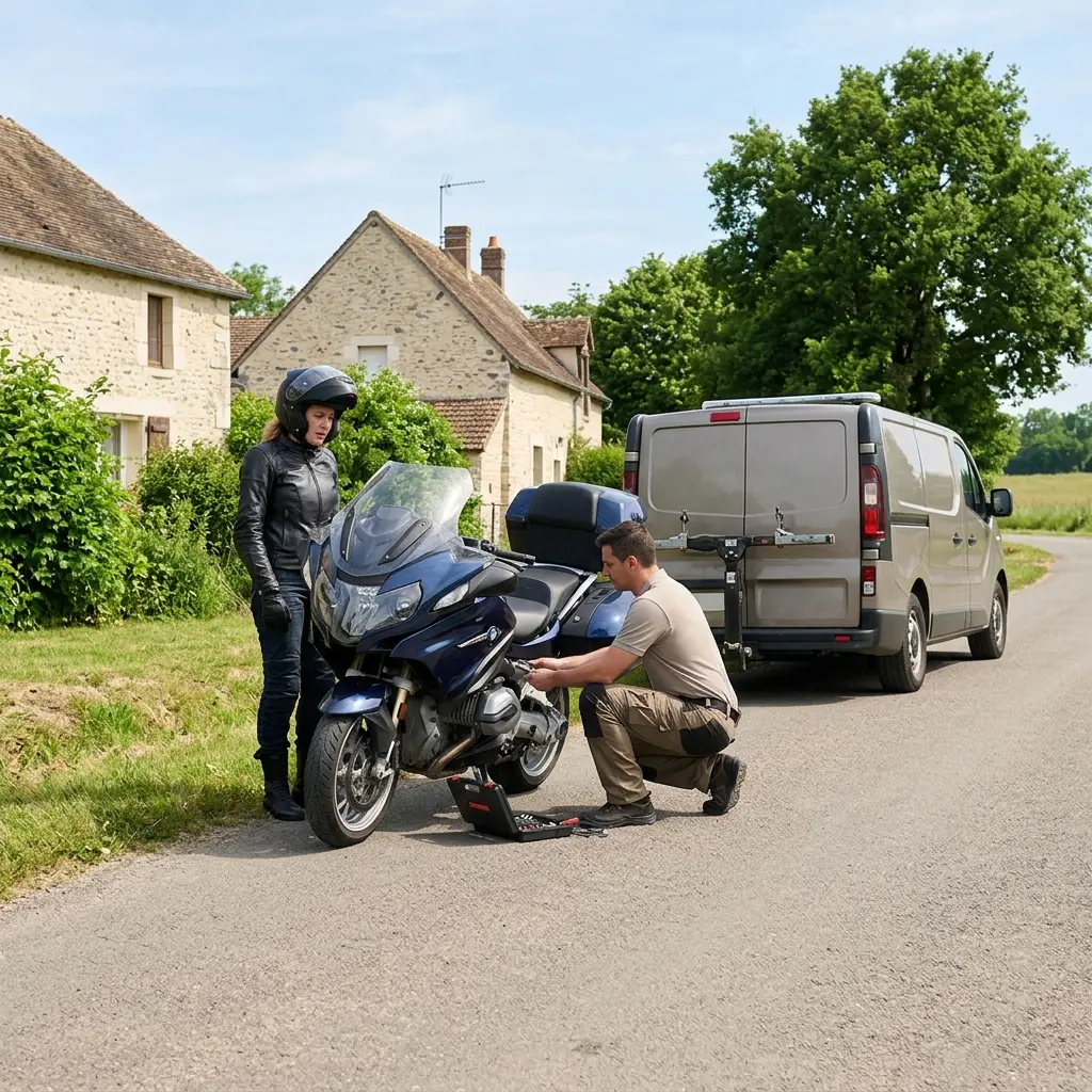 Dépannage moto Bruyères-le-Châtel (91680)