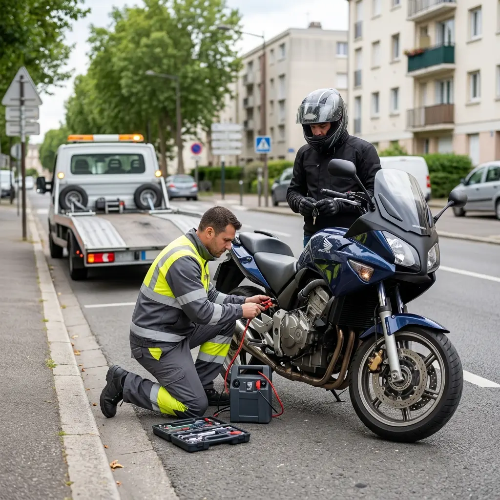 Comment se déroule l'intervention de dépannage moto à Bondy ?