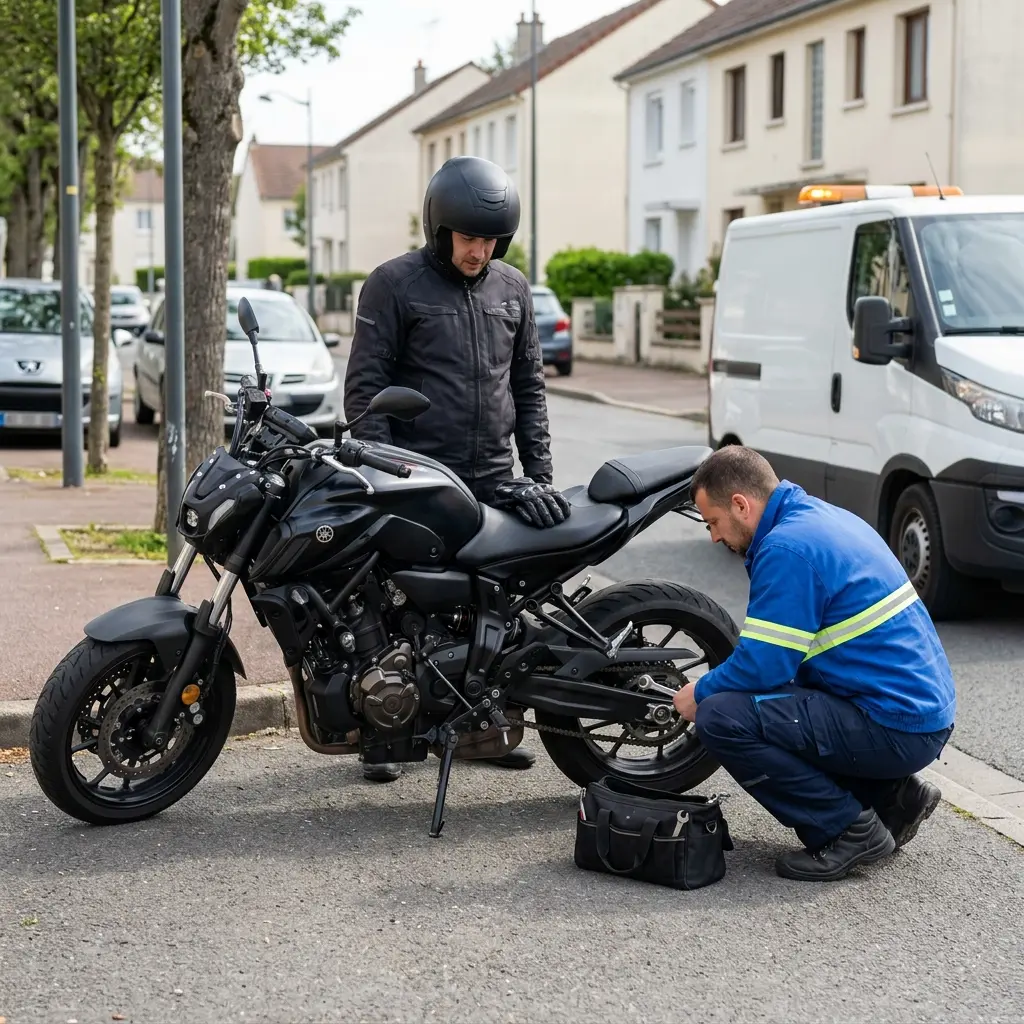 Besoin d'un dépannage moto rapide au Blanc-Mesnil ?