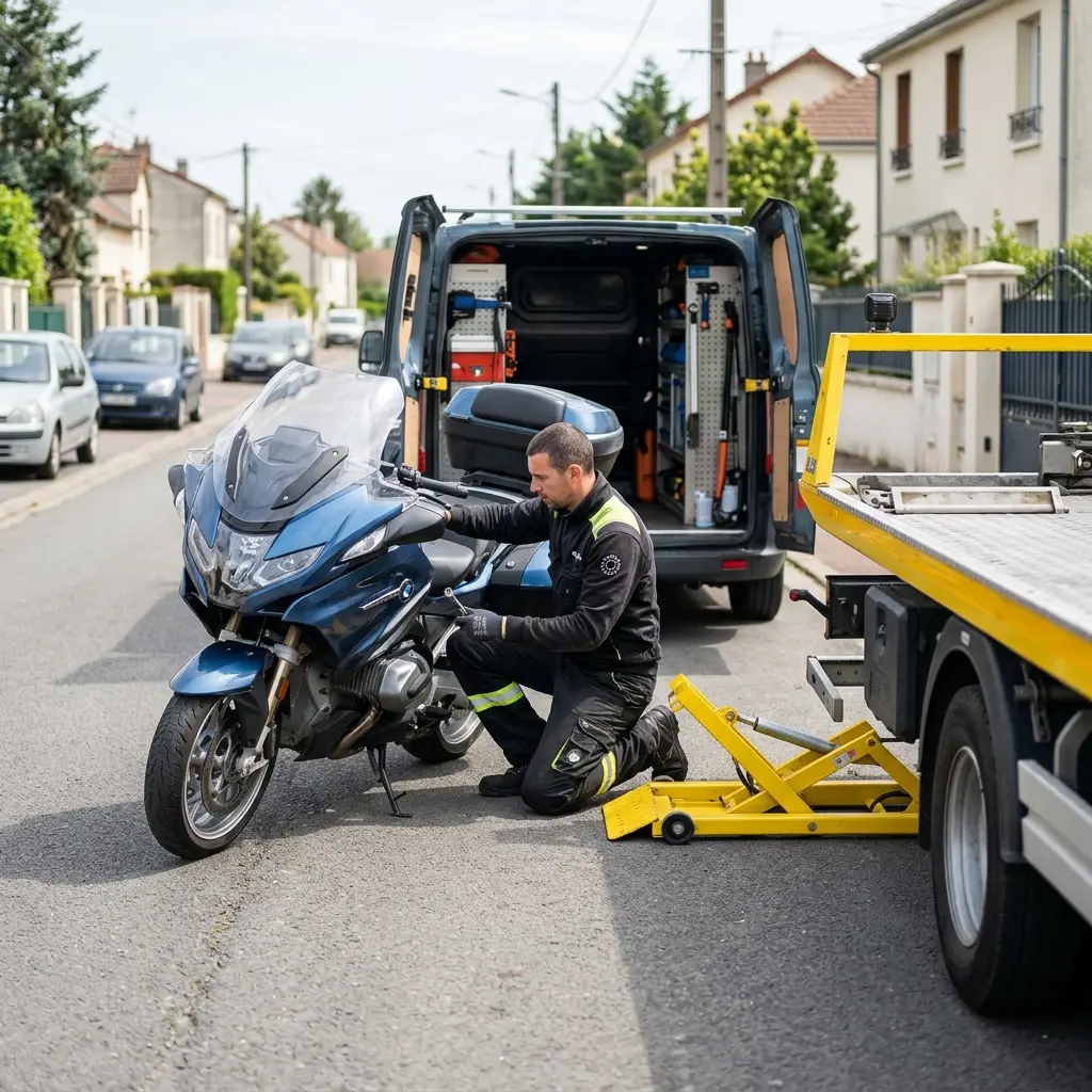Précautions lors d'une panne de deux-roues