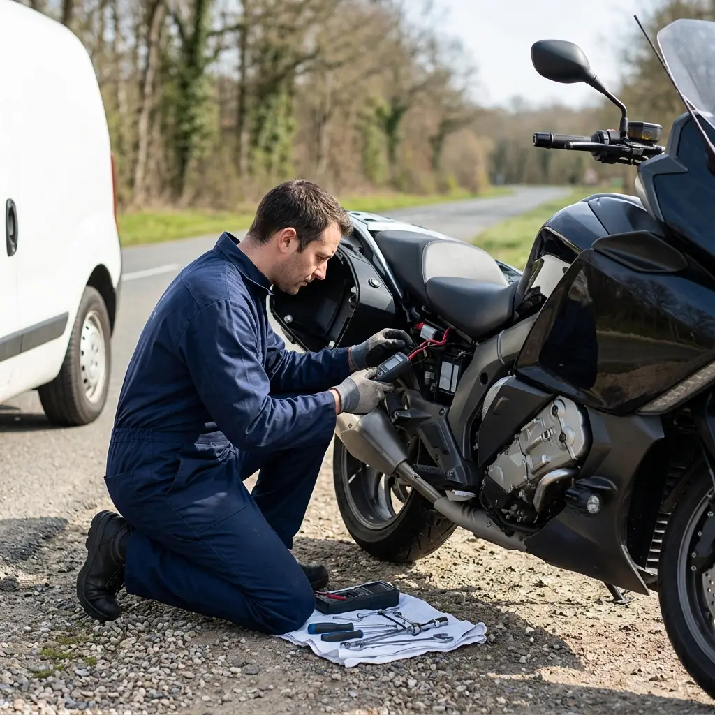 Comment se déroule le service de dépannage moto à Luzarches ?