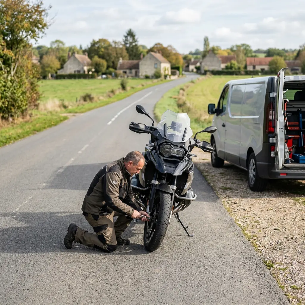 Bons réflexes pour votre sécurité à Bernes-sur-Oise lors d’une panne de moto
