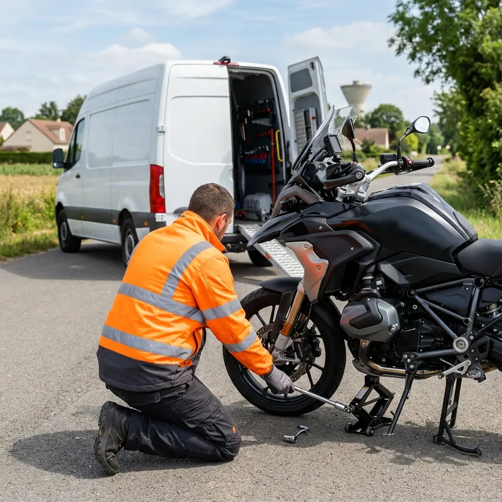 Comment se déroule l’intervention pour votre dépannage moto à Bernes-sur-Oise ?