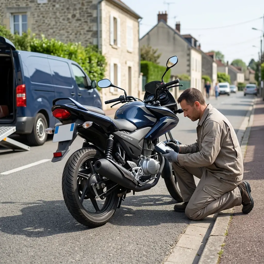 Comment se déroule l’intervention de dépannage moto à Marly‑la‑Ville ?