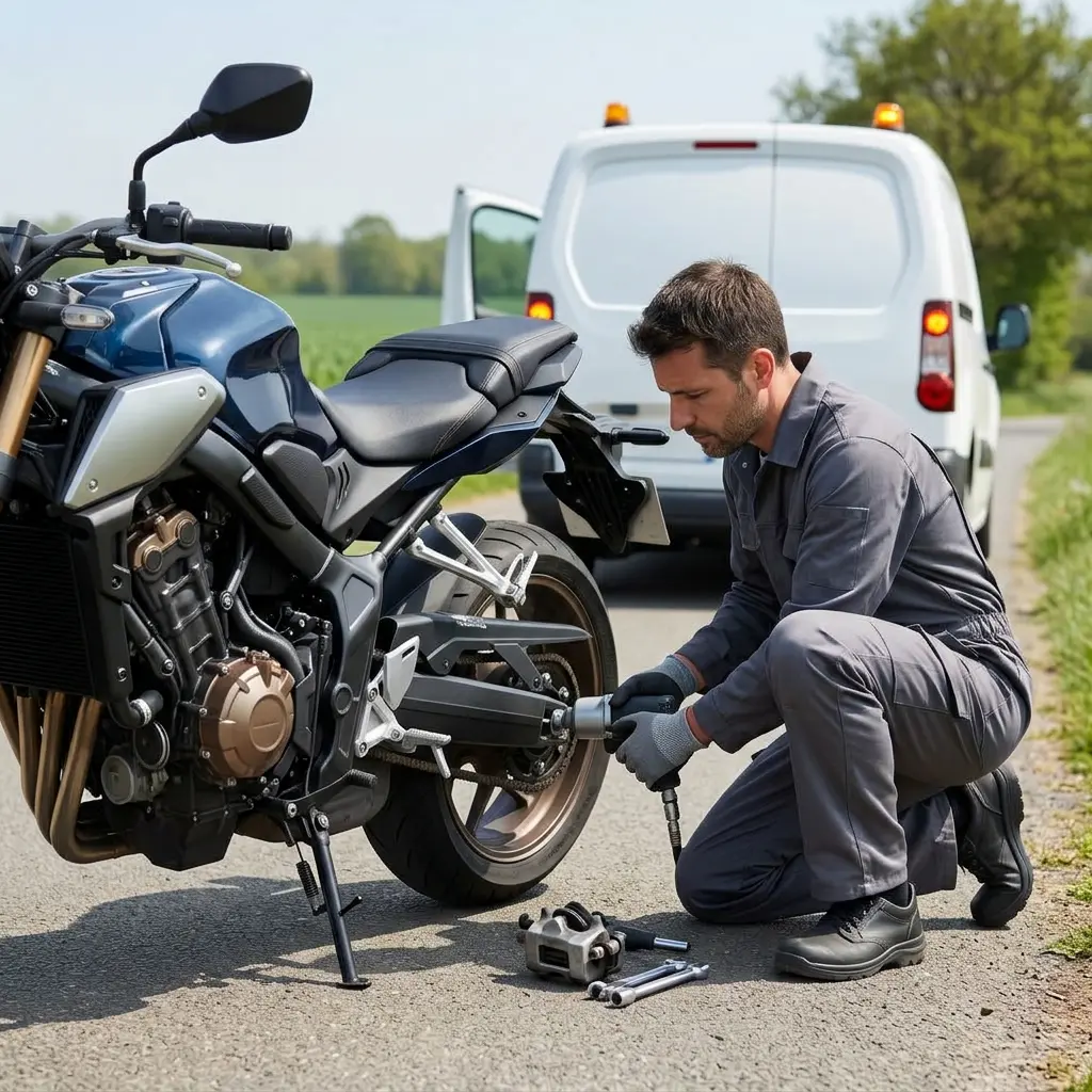 Comment se passe notre dépannage moto à Frépillon
