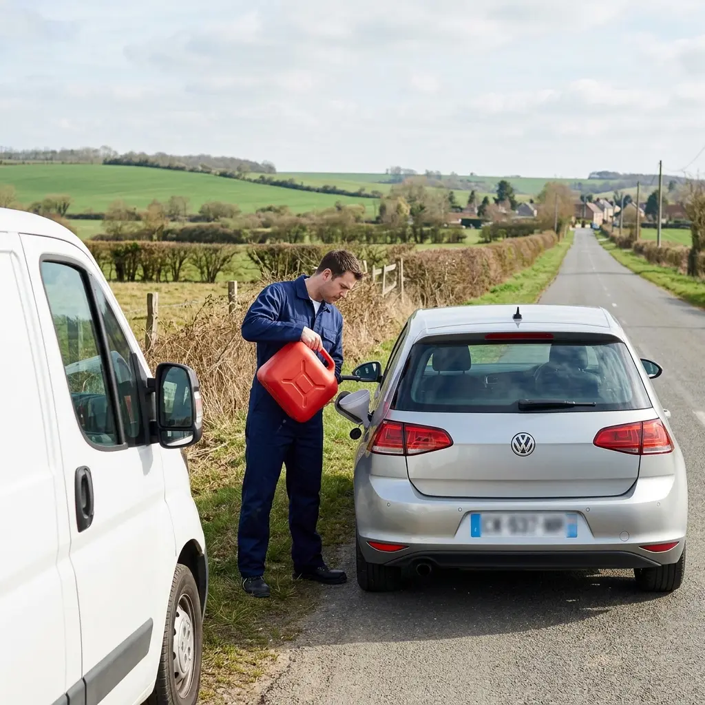 Comment nous traitons votre panne de carburant sur place