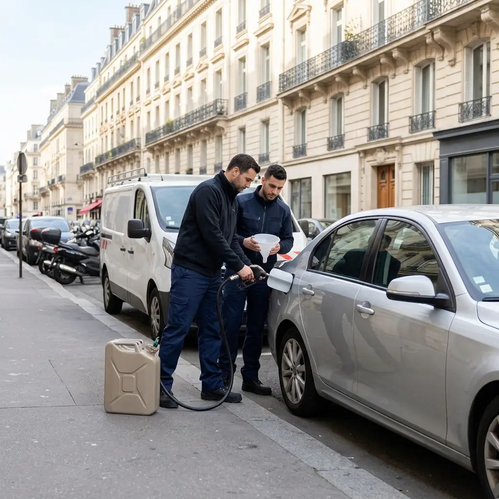 Comment réagir face à une panne de carburant à Paris 8e