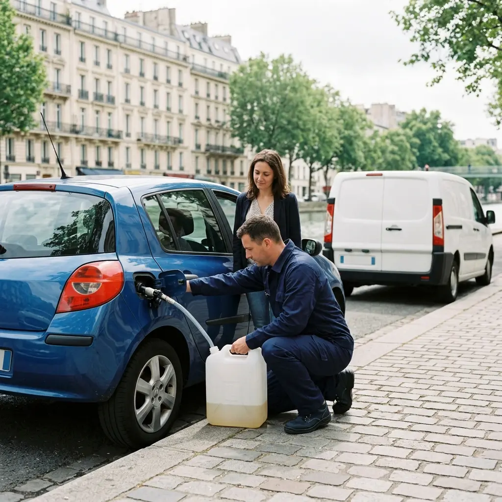 Précautions en cas de panne de carburant