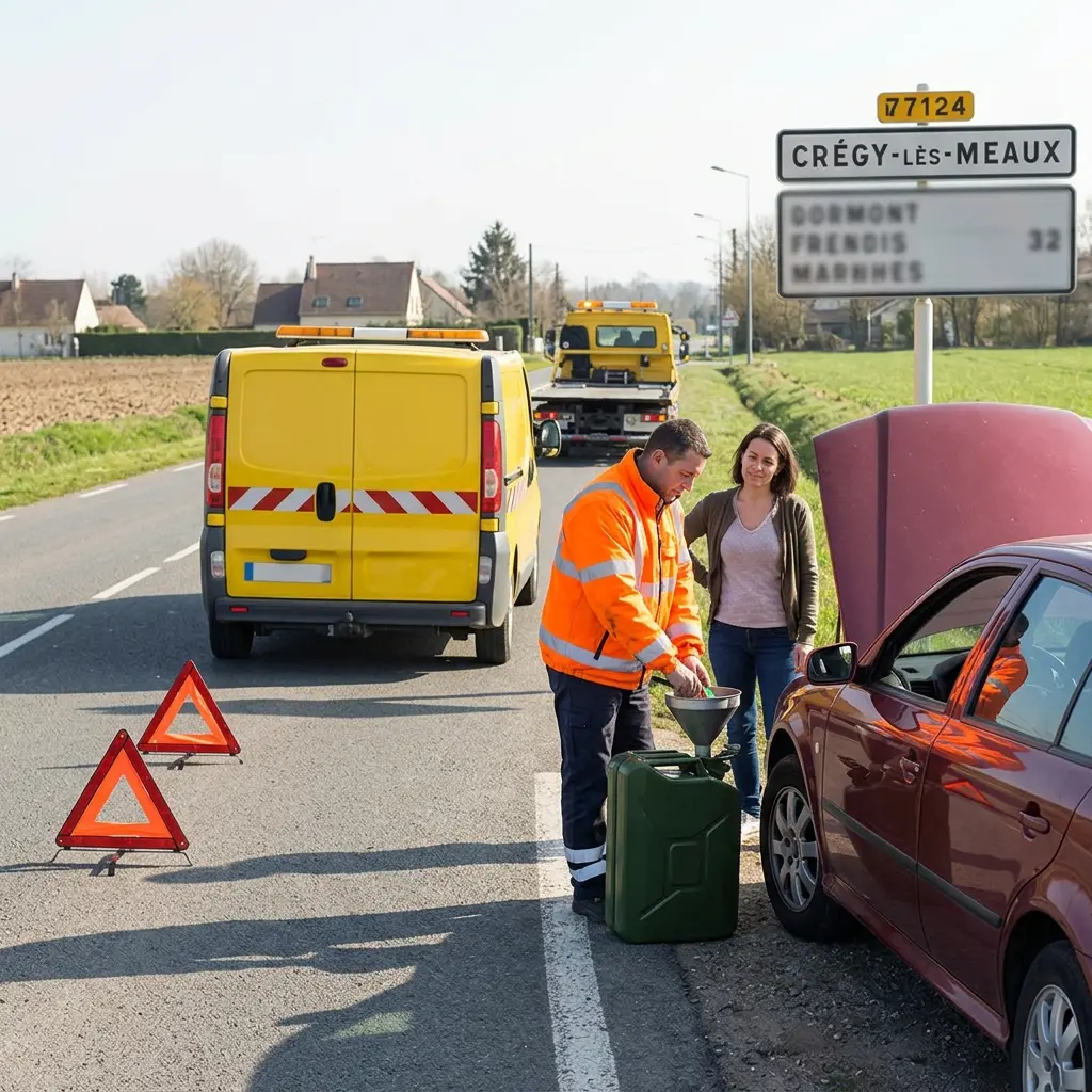 Dépannage panne d'essence Crégy-lès-Meaux (77124)