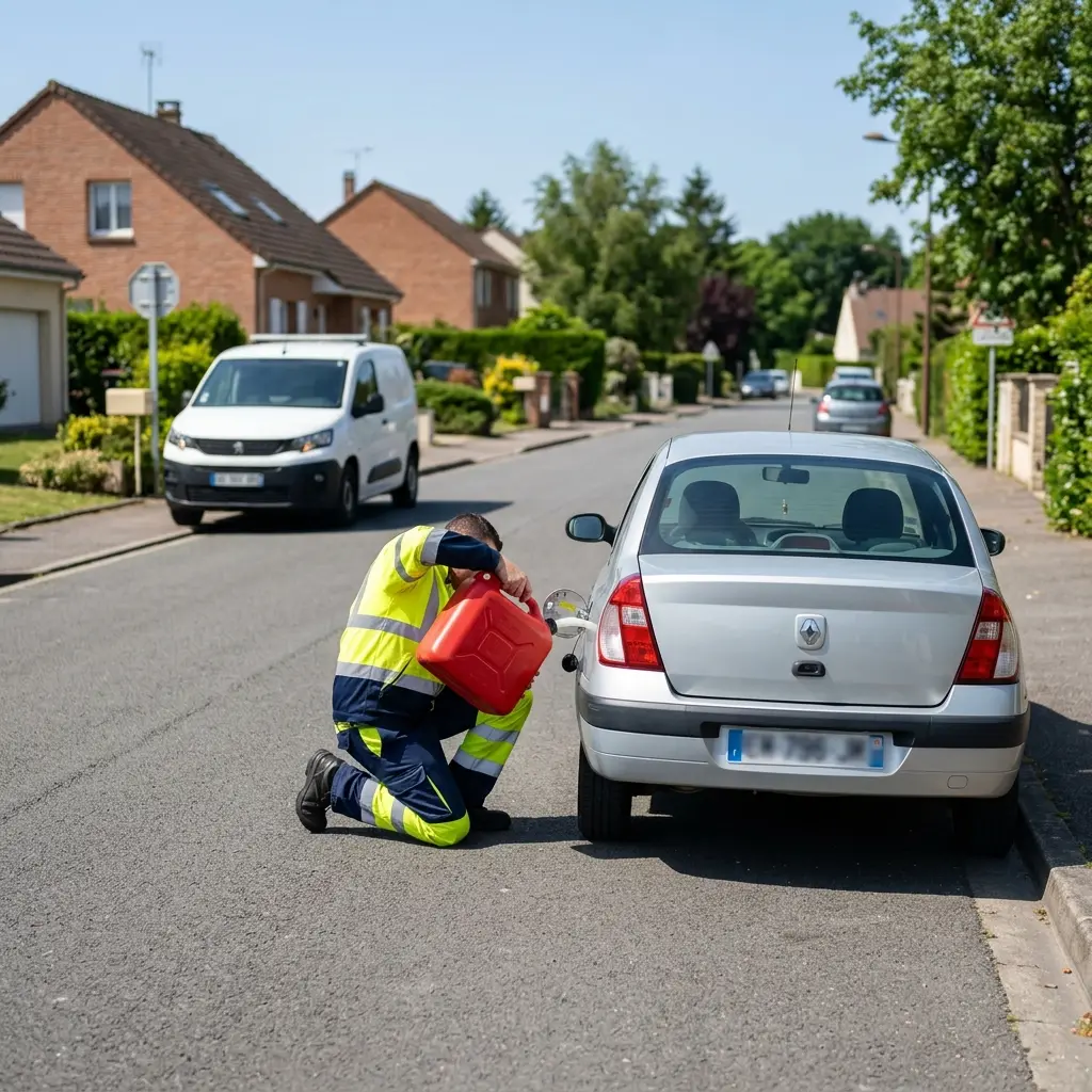 Comment nous traitons votre panne de carburant sur place