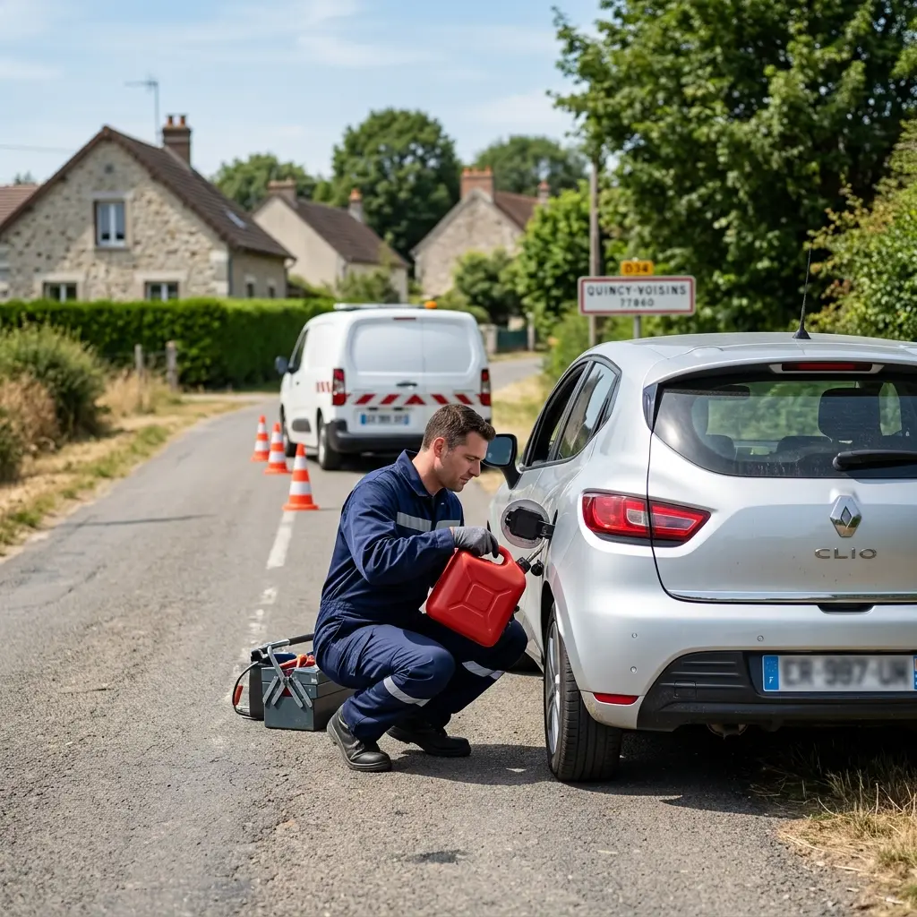 Les gestes essentiels en cas de panne sèche à Quincy-Voisins