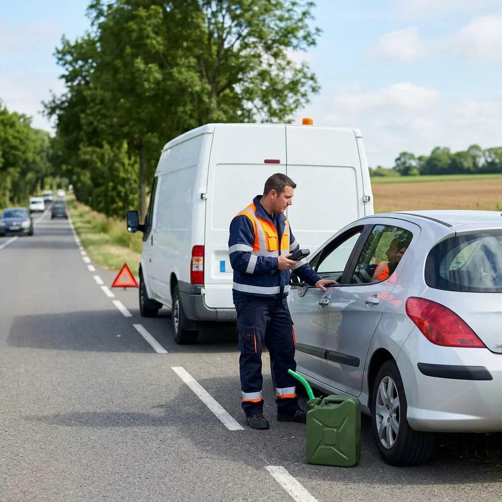 Comment se déroule le dépannage panne d'essence à Rubelles ?