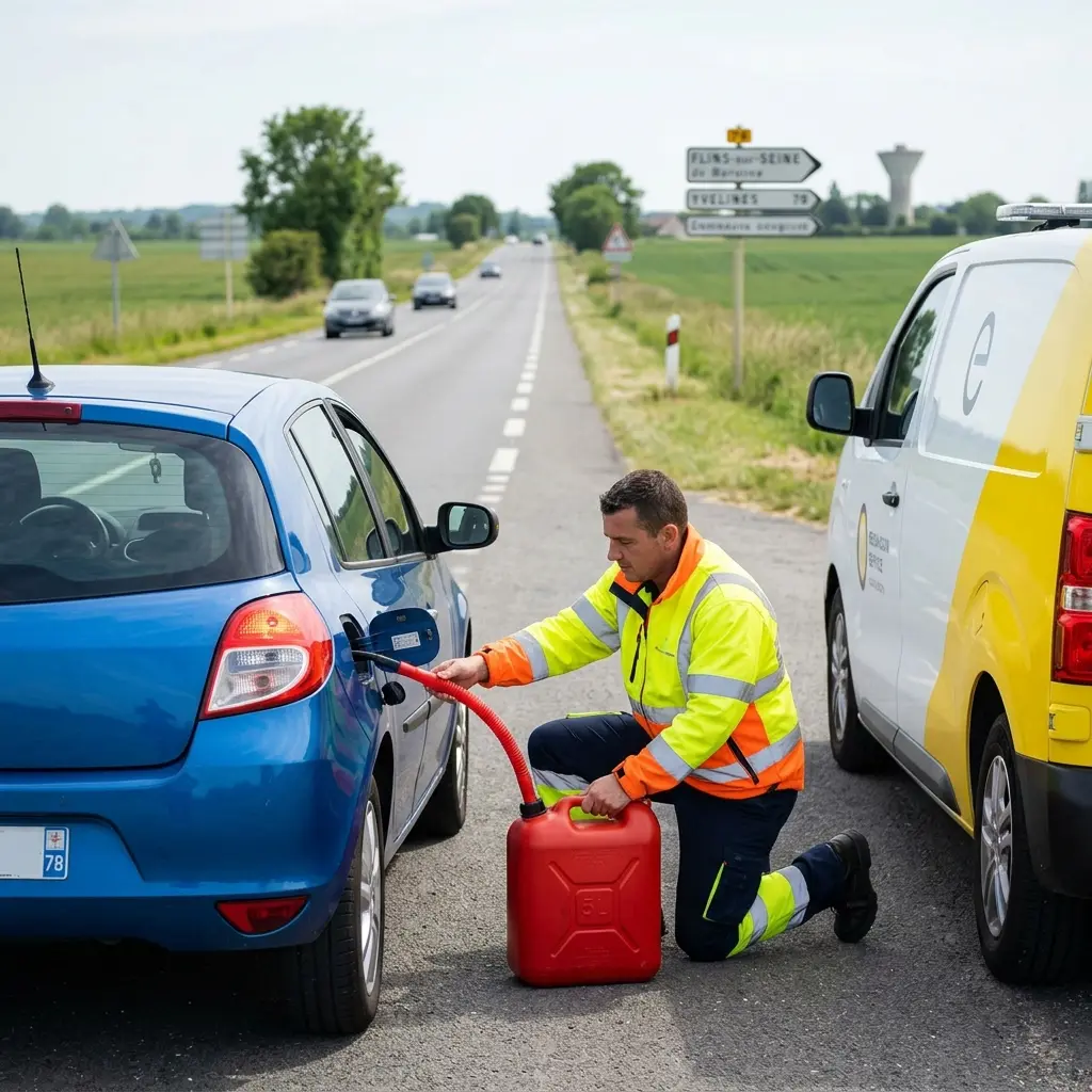 Dépannage panne d'essence Flins-sur-Seine (78410)