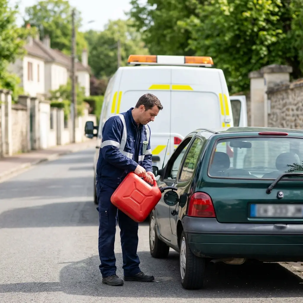 Comment nous traitons votre panne d'essence sur place