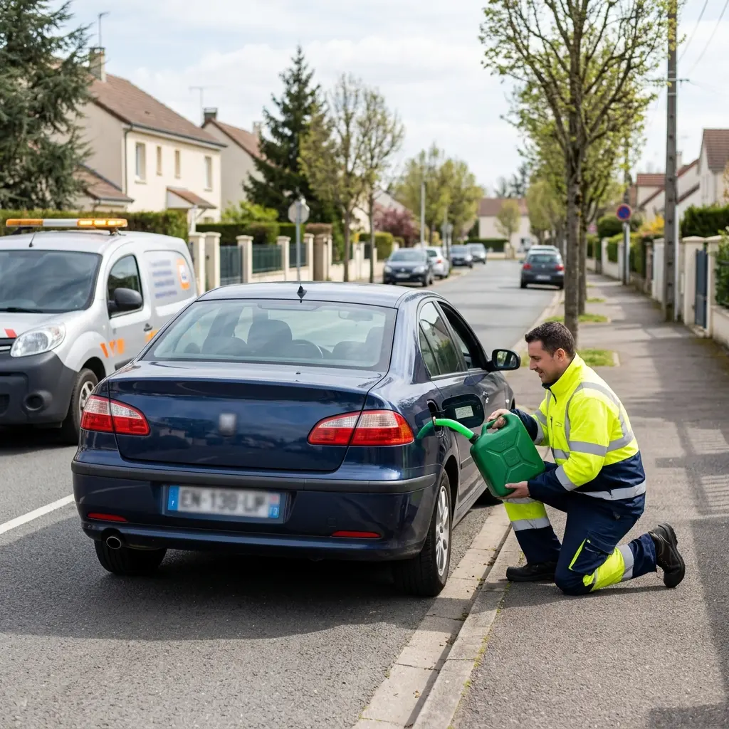 Le diagnostic et l'apport de carburant sur place