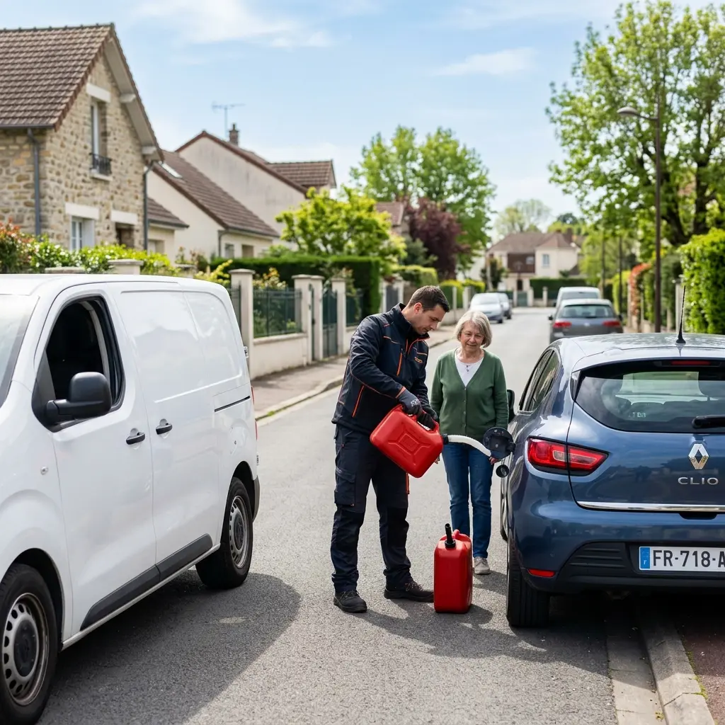 Le diagnostic et l'apport de carburant sur place