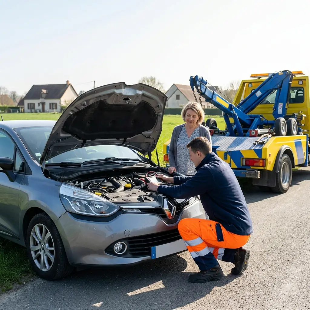 Seulement 15 minutes environ pour un dépannage à Houdan rapidement