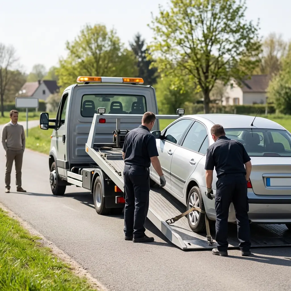 Comment se déroule l'intervention de dépanneuse à Breuil-le-Vert ?