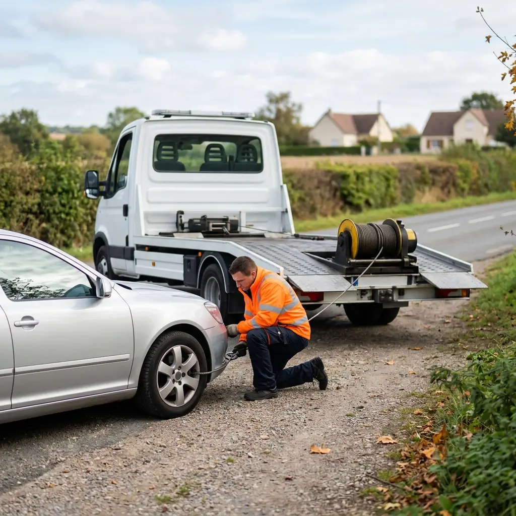Comment se déroule l'intervention de dépanneuse à Chevrières ?