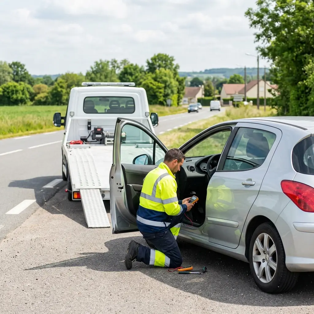Ce qui rend notre dépanneuse en confiance à Pomponne